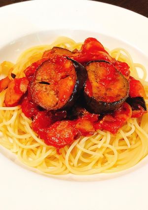 茄子のトマトソースパスタ♡*-レシピのメイン写真