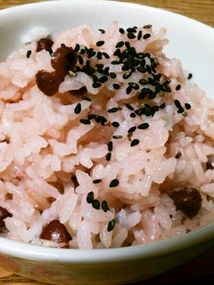 いつものお米で♪小豆入りご飯-レシピのメイン写真