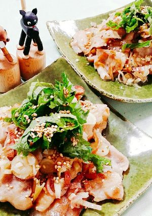 ♪薬味たっぷり☆豚バラ肉のシンプル炒め♪-レシピのメイン写真