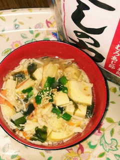 鰹節で仕上げ(^q^)筍の味噌汁☺-レシピのメイン写真