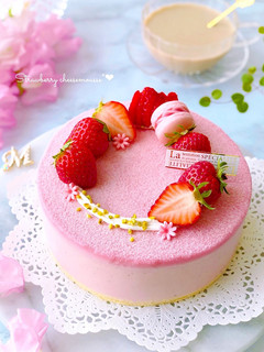 いちごミルクチーズムースケーキ-レシピのメイン写真
