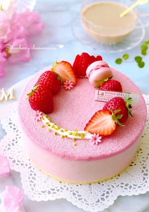 いちごミルクチーズムースケーキ-レシピのメイン写真