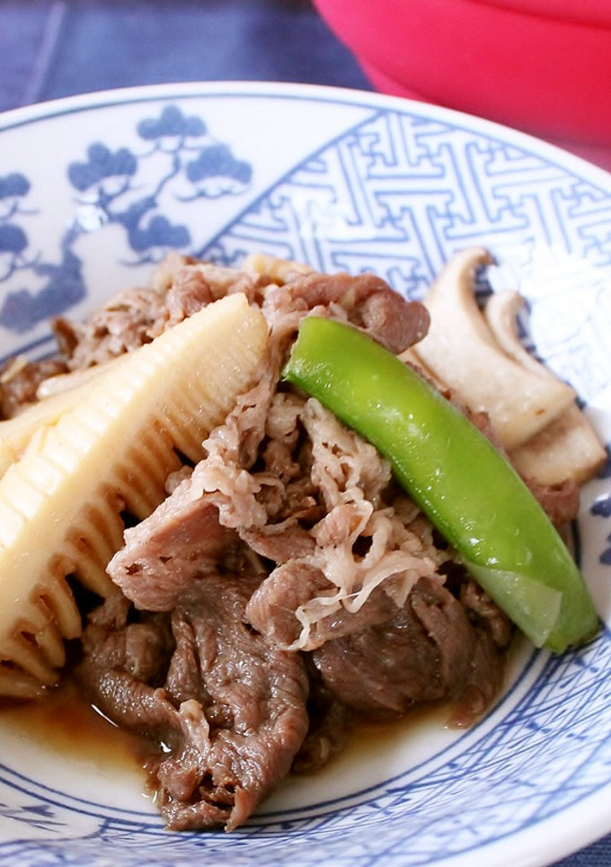 レンジで簡単！たけのこと牛肉のさっと煮-レシピのメイン写真