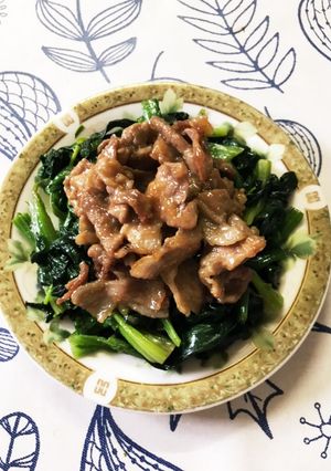 ほうれん草の肉みそのせ-レシピのメイン写真