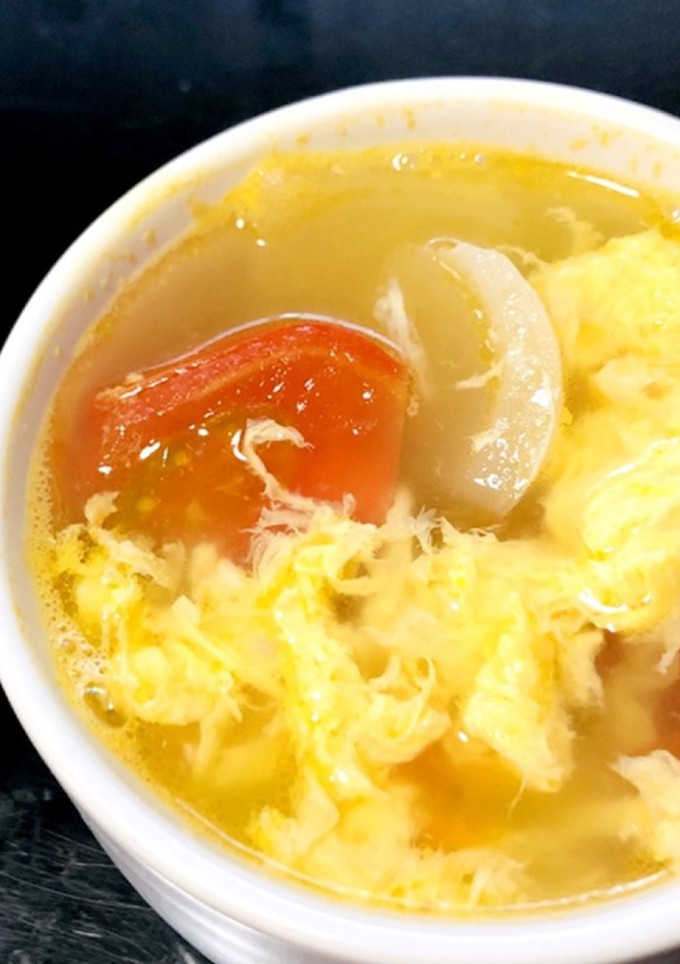 トマトと玉ねぎのふわたまスープ-レシピのメイン写真