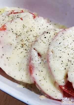 トマトとチーズの簡単焼きカプレーゼ♪-レシピのメイン写真