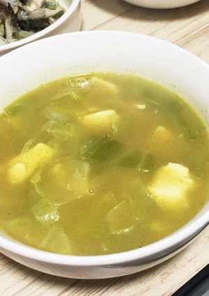 グリーンカレーのスープ-レシピのメイン写真