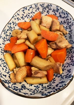 水なしアク抜きなしの鶏ごぼう-レシピのメイン写真
