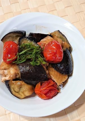 鶏と茄子の青じそドレッシング炒め-レシピのメイン写真