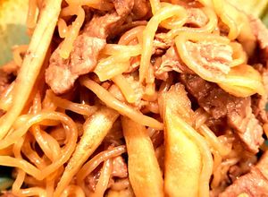 牛こまで♪牛肉とごぼうとしらたきの炒り煮-レシピのメイン写真