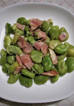 そら豆とベ−コンのにんにく炒め-レシピのメイン写真