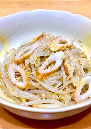 材料２つ！５分で！もやしとちくわの和え物-レシピのメイン写真