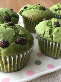 抹茶と小豆のマフィン-レシピのメイン写真