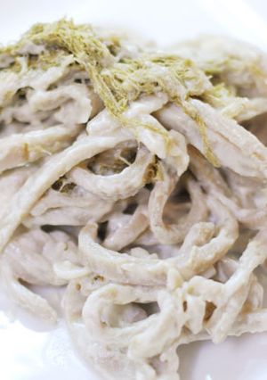 パスタにサラダに豆腐チーズソース-レシピのメイン写真