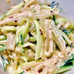 蒸し野菜ときゅうりのマヨマスタード和え-レシピのメイン写真