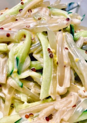 蒸し野菜ときゅうりのマヨマスタード和え-レシピのメイン写真