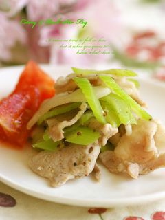豚肉とセロリの炒めもの-レシピのメイン写真