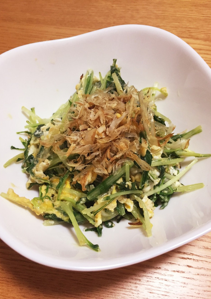 大量消費☆水菜と卵炒め✨白ご飯に合うよ☆-レシピのメイン写真