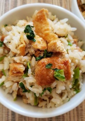 旬味❤️芹とカリカリ甘辛お揚げの混ぜご飯-レシピのメイン写真