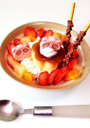 ホイップ「マリーム®」プリンアラモード-レシピのメイン写真