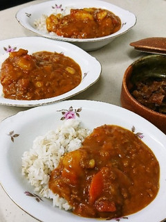 O型さんの圧力鍋でトマト入りカレーライス-レシピのメイン写真
