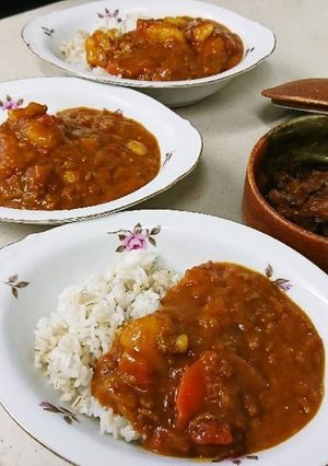O型さんの圧力鍋でトマト入りカレーライス-レシピのメイン写真