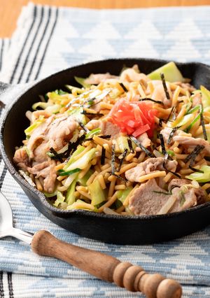 時短！大豆麺で作るそばめし風 糖質制限-レシピのメイン写真