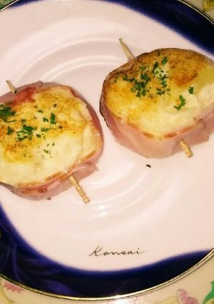 マッシュポテトのベーコン巻き(^q^)☺-レシピのメイン写真