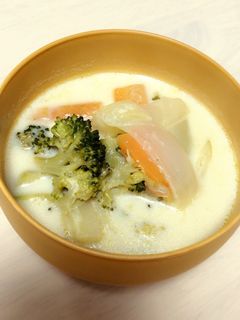 和風でほっこり♪野菜たっぷりミルクスープ-レシピのメイン写真