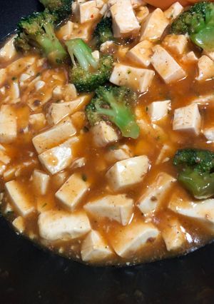 ブロッコリー麻婆豆腐 簡単ダイエット飯-レシピのメイン写真