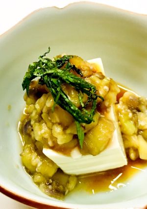 蒸し茄子和えのっけ奴-レシピのメイン写真