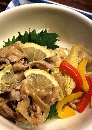 スピード一品！うま塩deさっぱり豚丼-レシピのメイン写真