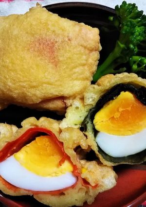 お弁当に♪簡単！ゆで卵天ぷらinベジート-レシピのメイン写真