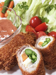 野菜をクルクル巻きトンカツ♬-レシピのメイン写真