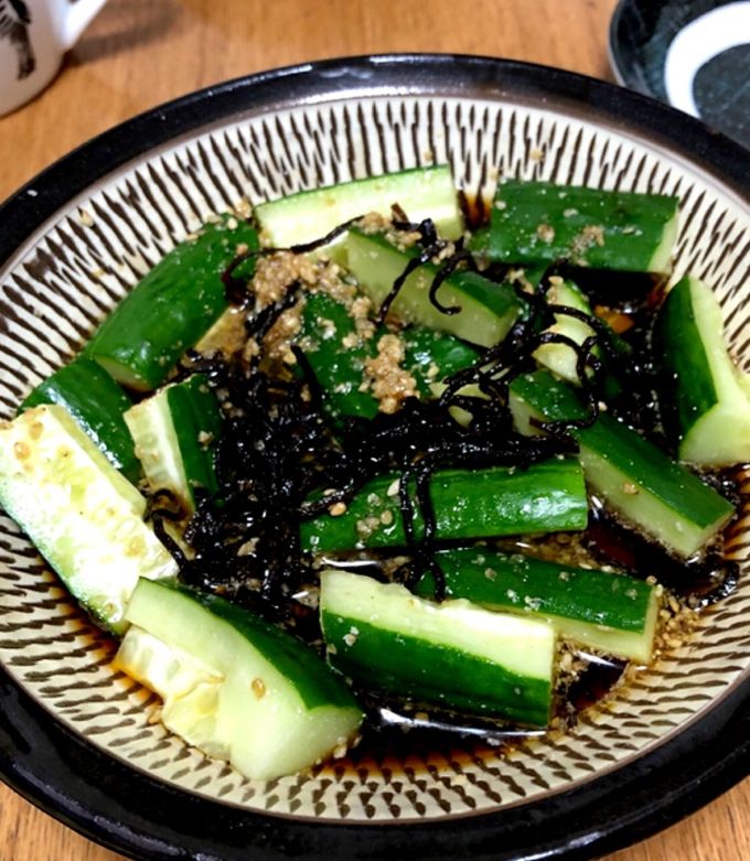 簡単！キュウリと胡麻と塩昆布のポン酢和え-レシピのメイン写真