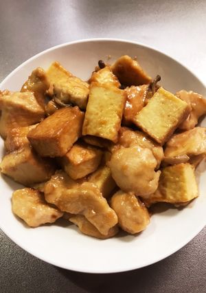鶏肉ともっちり厚揚げのマヨスキ炒め-レシピのメイン写真