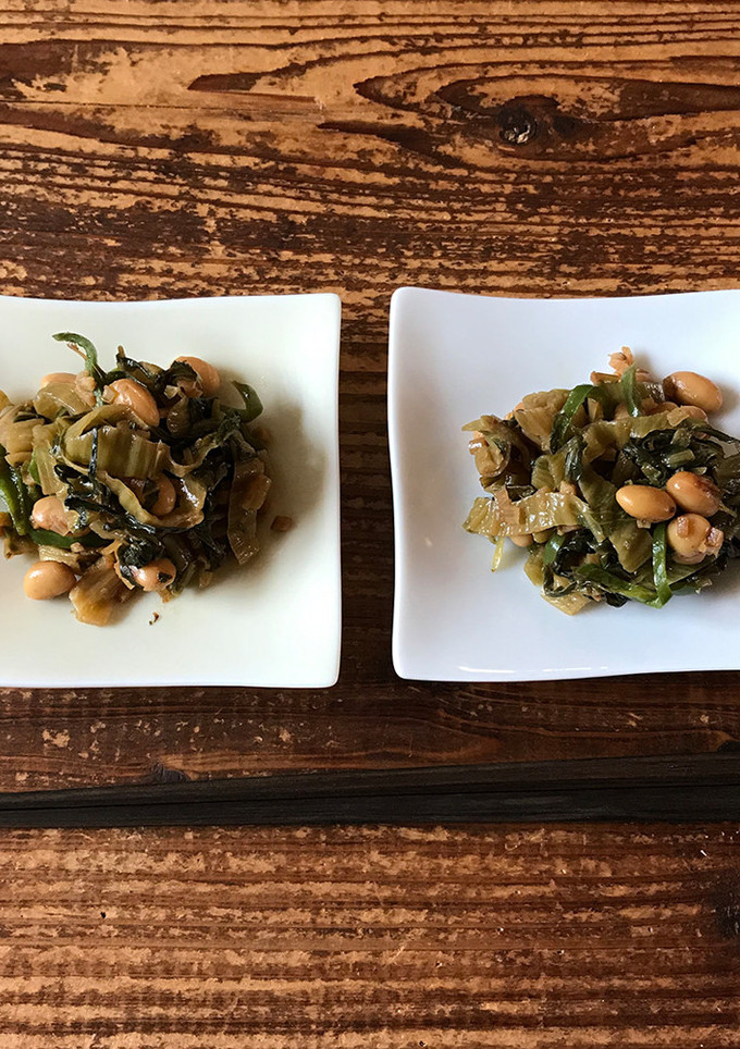 みやだいずの青高菜炒め-レシピのメイン写真