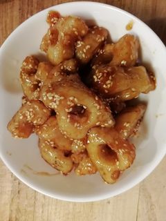 蓮根の甘酢炒め。お弁当にも♪-レシピのメイン写真