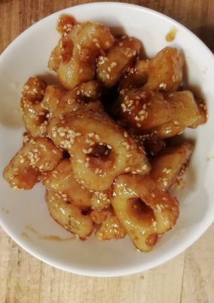 蓮根の甘酢炒め。お弁当にも♪-レシピのメイン写真