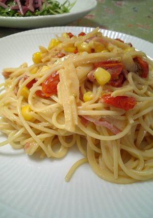 手作りドライトマトと筍のパスタ-レシピのメイン写真