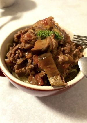 ほろほろ牛肉のラグーソースパスタ-レシピのメイン写真