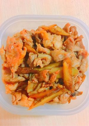 ゴボウと豚肉の炒め煮-レシピのメイン写真