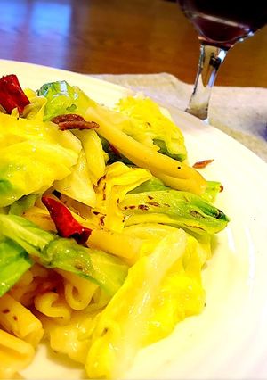 ふわふわ！春キャベツペペロンチーノパスタ-レシピのメイン写真