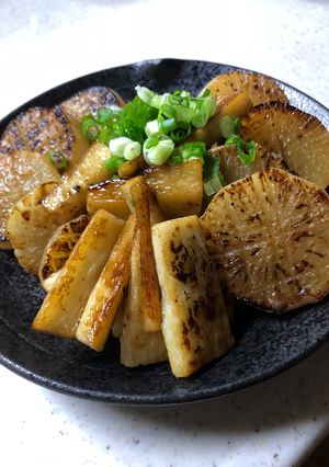 大根と山芋のバタポン焼き-レシピのメイン写真