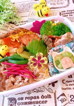 ４月15日 牛丼風 春弁当 詰め方-レシピのメイン写真