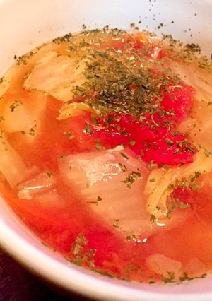 野菜たっぷりコンソメトマトスープ-レシピのメイン写真