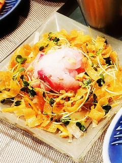 簡単 鯛の中華風刺身サラダ-レシピのメイン写真