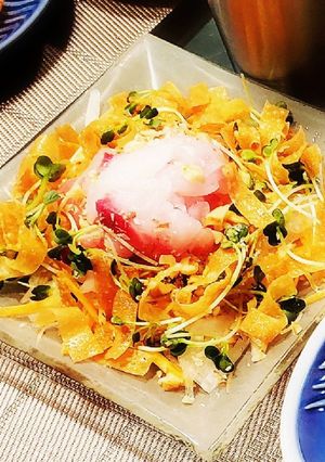 簡単 鯛の中華風刺身サラダ-レシピのメイン写真