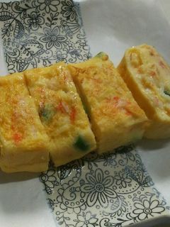たまご焼き(かにかまいんげん入り)-レシピのメイン写真