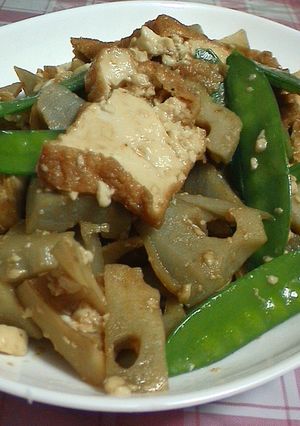 さくさくれんこんと厚揚げの炒め物☆-レシピのメイン写真